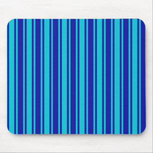 Alfombrilla De Ratón Rayas de caramelo azul turquesa