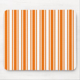 Alfombrilla De Ratón rayas de caramelo blanco y naranja