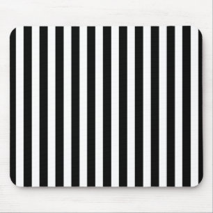 Alfombrilla De Ratón Rayas de caramelo blanco y negro