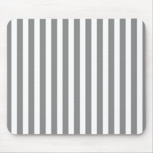Alfombrilla De Ratón Rayas de caramelo gris y blanco