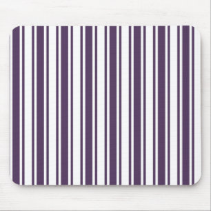 Alfombrilla De Ratón Rayas de caramelo morado y blanco oscuro