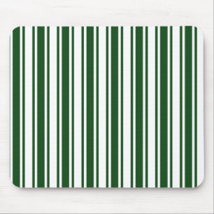 Alfombrilla De Ratón Rayas de caramelo verde oscuro y blanco