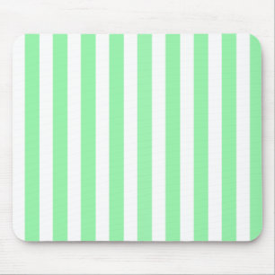 Alfombrilla De Ratón Rayas de caramelo verde y blanco