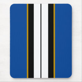 Alfombrilla De Ratón Rayas de Carreras vertical blanca azul deportivo