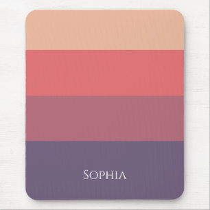 Alfombrilla De Ratón Rayas de color ocaso-