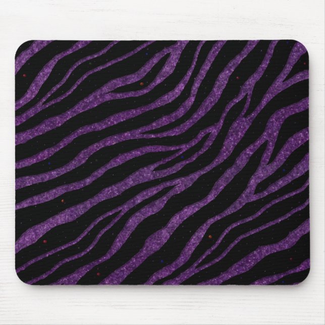 Alfombrilla De Ratón Rayas de tiempo espacial arrancadas - Púrpura Purp (Frente)