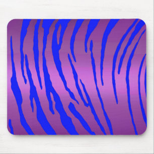 Alfombrilla De Ratón Rayas de tigre metálicas rosa azul