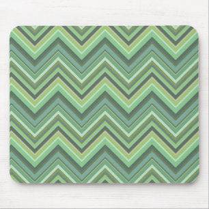 Alfombrilla De Ratón Rayas de zigzag verde oliva