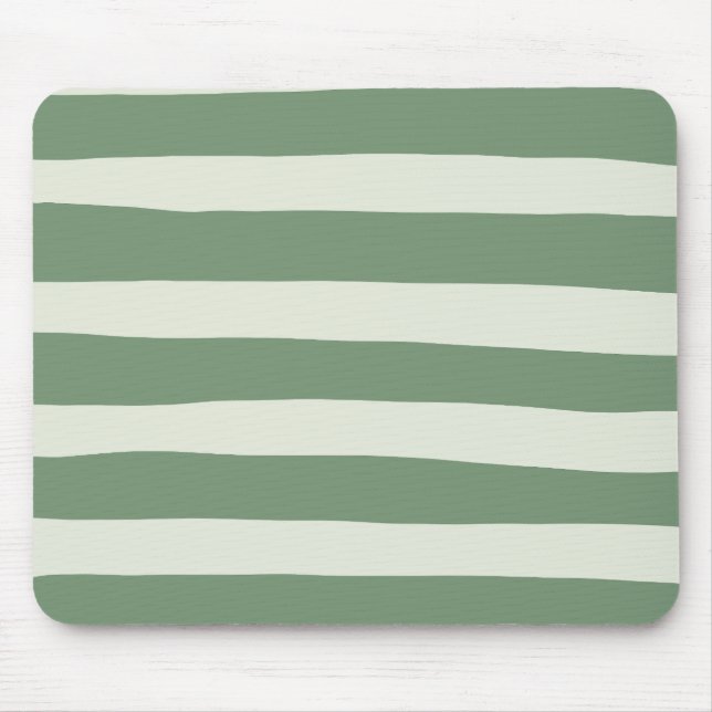 Alfombrilla De Ratón Rayas desiguales - Verde (Frente)