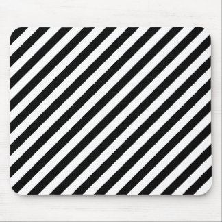 Alfombrilla De Ratón Rayas diagonales blancos y negros
