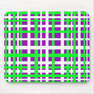 Alfombrilla De Ratón Rayas entrelazadas Black Green Purple