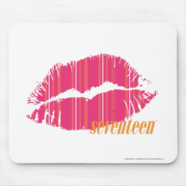 Alfombrilla De Ratón Rayas finas magentas (Frente)