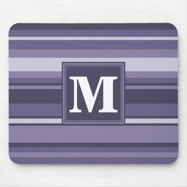 Alfombrilla De Ratón Rayas moradas monográficas (Frente)