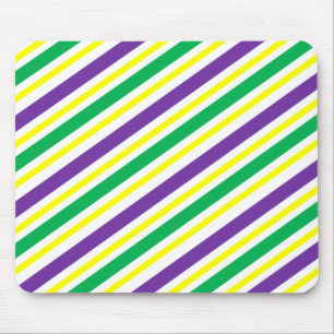 Alfombrilla De Ratón Rayas moradas y doradas