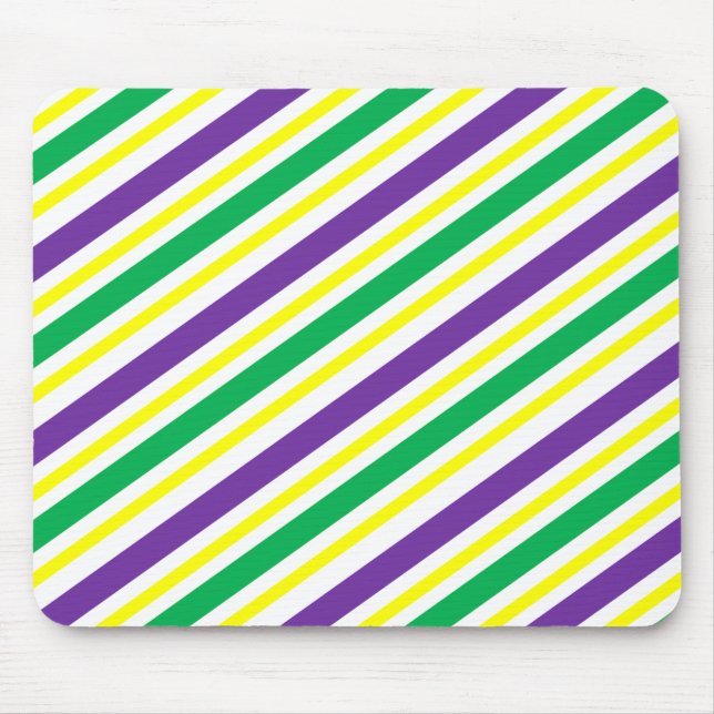 Alfombrilla De Ratón Rayas moradas y doradas (Frente)