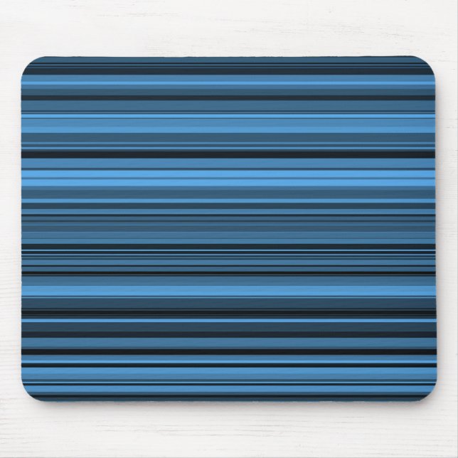 Alfombrilla De Ratón Rayas Negras Azules (Frente)