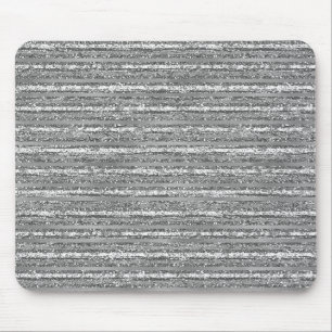 Alfombrilla De Ratón Rayas purpurinoso de plata