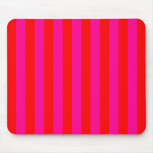 Alfombrilla De Ratón Rayas rosadas brillantes Mousepad (Frente)