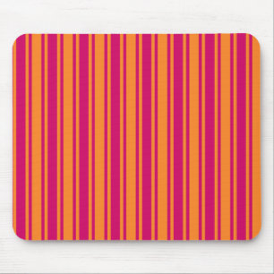 Alfombrilla De Ratón Rayas rosadas y naranjas de caramelo