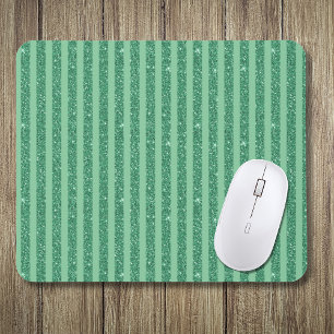 Alfombrilla De Ratón Rayas Verticales Clásicas de Brillo Verde Jade