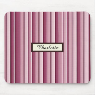 Alfombrilla De Ratón Rayas verticales mauve rosadas personalizadas mode
