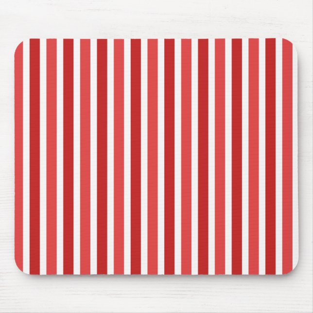 Alfombrilla De Ratón Rayas verticales Mousepad, rojo (Frente)