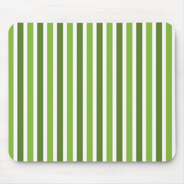 Alfombrilla De Ratón Rayas verticales Mousepad, verde (Frente)