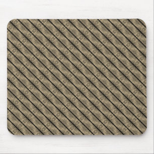 Alfombrilla De Ratón Rayas y separadores marrones de color negro o ajed