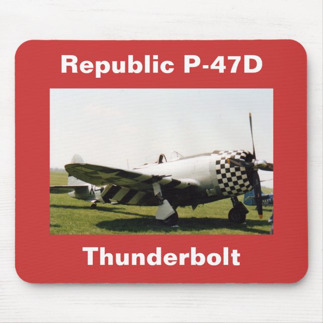 Alfombrilla De Ratón Rayo de la república P-47D (Frente)