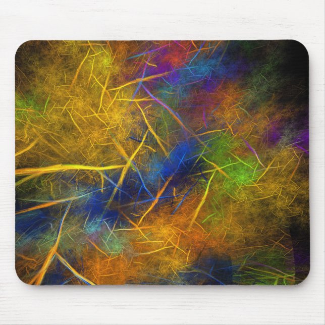 Alfombrilla De Ratón Rayo fractal (llama de tormenta) (Frente)