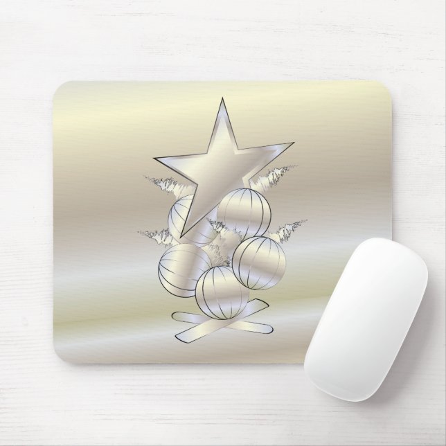 Alfombrilla De Ratón Rayos de oro blanco (Con ratón)