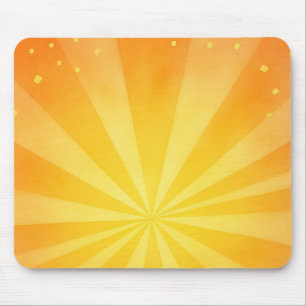 Alfombrilla De Ratón Rayos de sol dorados: ráfaga de sol naranja brilla
