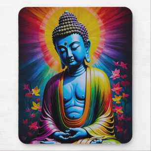Alfombrilla De Ratón Rayos sagrados de paz de Buda