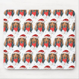 Alfombrilla De Ratón Raza de perro Dachshund Navidad