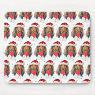 Alfombrilla De Ratón Raza de perro Dachshund Navidad