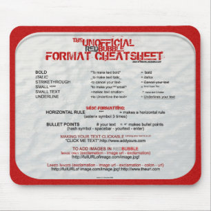 Alfombrilla De Ratón RB CheatSheet Mousepad