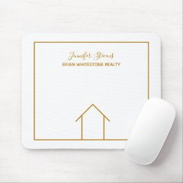 Alfombrilla De Ratón Real Estate Company Moda Gold Personalized Realtor
