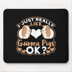 Alfombrilla De Ratón Realmente Me Gustan Los Cerdos De Guinea.