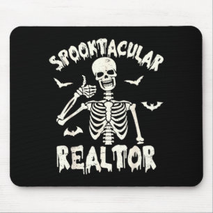 Alfombrilla De Ratón Realtor Espeluznante Esqueleto Divertido Halloween