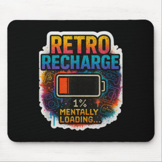 Alfombrilla De Ratón “Recarga Retro – Cargando Mentalmente…” 