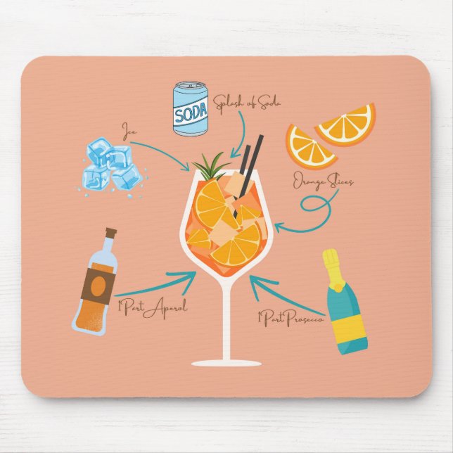 Alfombrilla De Ratón Receta de Aperol (Frente)