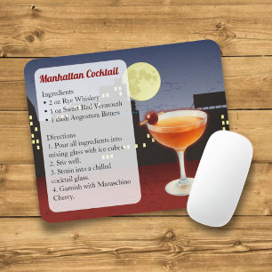 Alfombrilla De Ratón Receta de cóctel Manhattan
