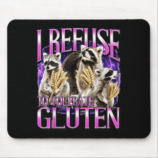Alfombrilla De Ratón Rechazar Tolvie Gluten Mapache Divertido Cebada