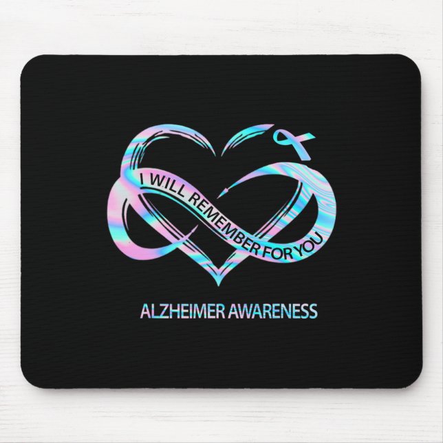 Alfombrilla De Ratón Recordará Para Usted Alzheimerheimer Awareness Cu (Frente)