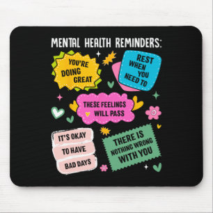 Alfombrilla De Ratón Recordatorios de Salud Mental 