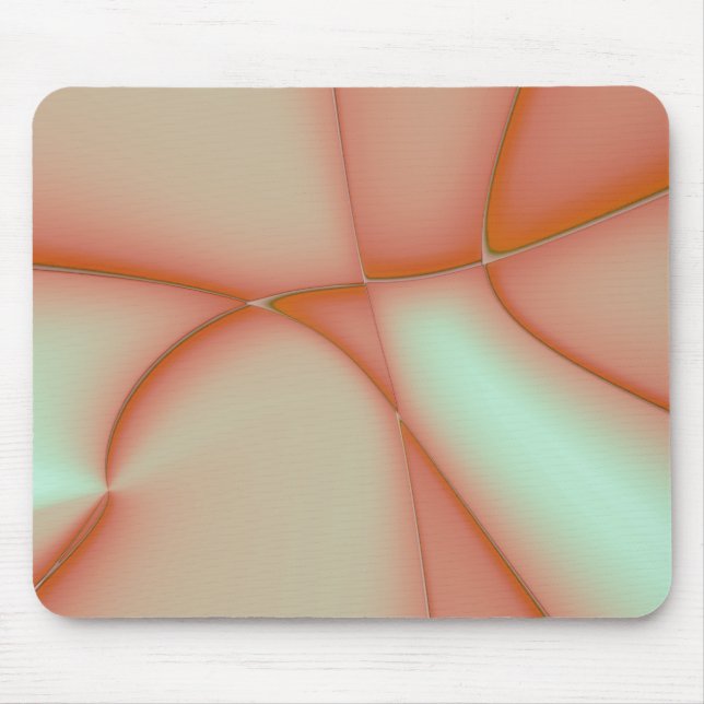 Alfombrilla De Ratón Recortes de pieza convexa de durazno renovados (Frente)