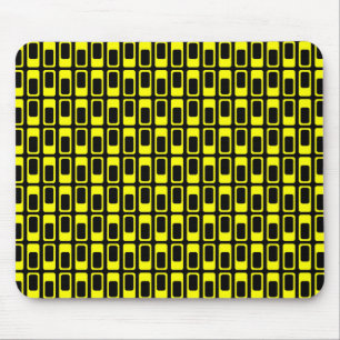 Alfombrilla De Ratón Rectángulos alternativos (amarillo con negro)