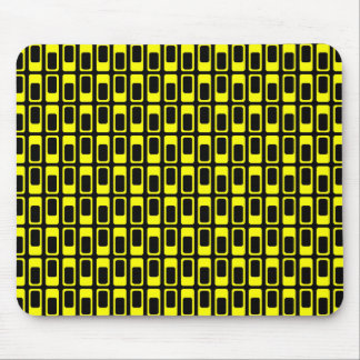 Alfombrilla De Ratón Rectángulos alternativos (amarillo con negro)