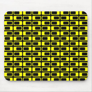 Alfombrilla De Ratón Rectángulos alternativos (amarillo con negro)
