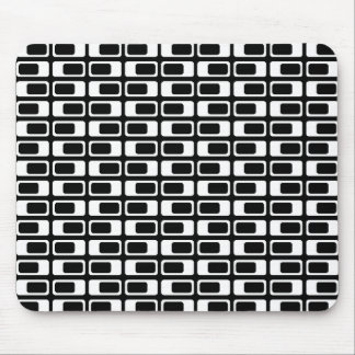 Alfombrilla De Ratón Rectángulos alternativos (blanco con negro)